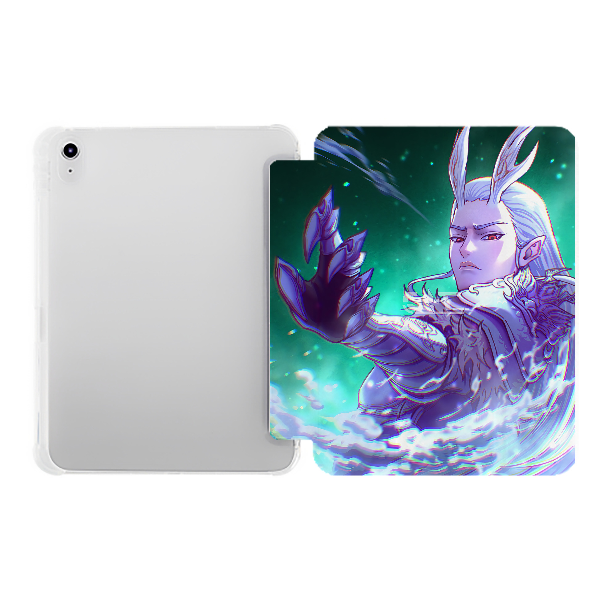 （画像用） Ne Zha 2 ナタ 魔童の大暴れ IPad ケース ペン収納付き 三つ折りスタンド PUレザー×シリコン 対応機種9.5/10.5/10.9インチ